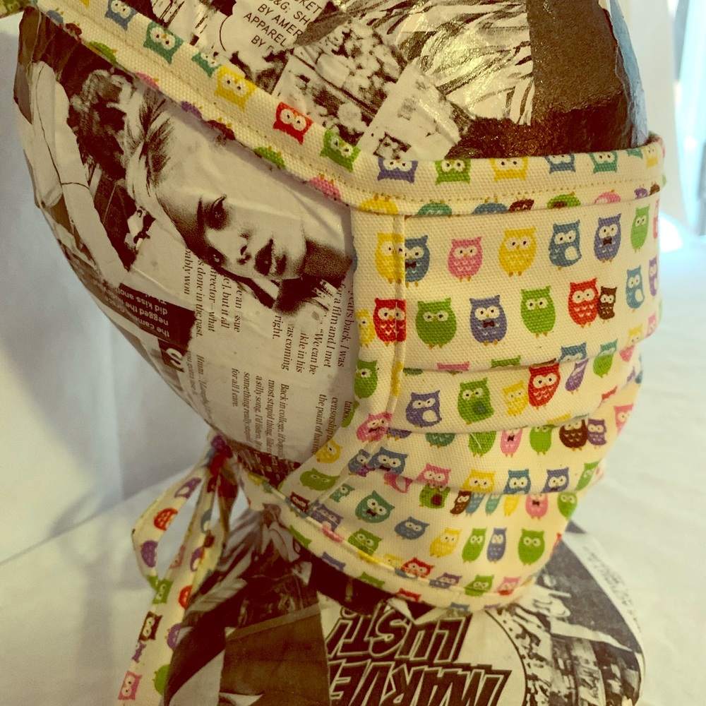 New Japanese Kokka Cotton Owl Fabric Face Mask